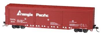 Bachmann 18138 HO Scale Evans All-Door Boxcar - Ready to Run - Silver Series(R) -- Triangle Pacific #5114 (red, white)