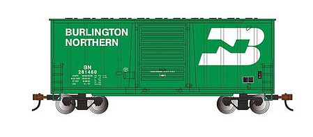Bachmann 18203 HO Scale 40' Steel Hi-Cube, Sliding-Door Boxcar - Ready to Run -- Burlington Northern #281480 (Cascade Green, white; Large Logo, Lettering)