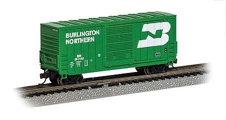 Bachmann 18252 N Scale 40' Hi-Cube Boxcar - Ready to Run -- Burlington Northern #281460 (Cascade Green, white; Large Logo)