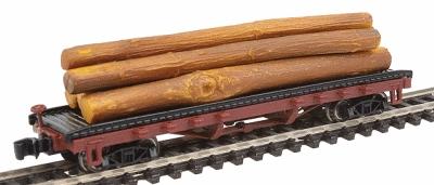 Bachmann 18352 N Scale ACF 40' Log Car -- 1935-1960 Version