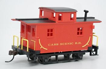 Bachmann 18445 HO Scale Wood 4-Wheel Bobber Caboose - Ready to Run - Silver Series(R) -- Cass Scenic Railroad