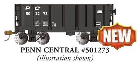 Bachmann 18607 HO Scale Ore Car - Ready to Run - Silver Series(R) -- Penn Central 501273 (black)