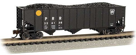 Bachmann 18753 N Scale Bethlehem Steel 100-Ton 3-Bay Hopper - Ready to Run -- Pennsylvania Railroad 226138 (black, yelow ball, Plain Keystone)