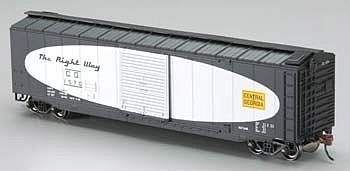 Bachmann 19401 HO Scale Silver Series(R) 50' Sliding-Door Boxcar - Ready to Run -- Central of Georgia (Football Scheme; silver, black)