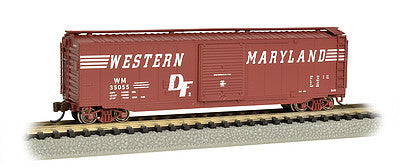 Bachmann 19460 N Scale 50' Sliding-Door Boxcar w/Roofwalk - Ready to Run -- Western Maryland