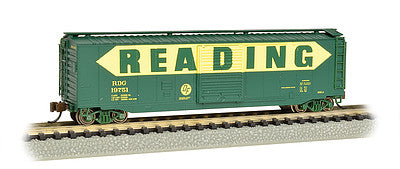 Bachmann 19461 N Scale 50' Sliding-Door Boxcar w/Roofwalk - Ready to Run -- Reading