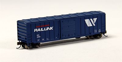 Bachmann 19657 N Scale ACF 50'6" Outside-Braced Sliding-Door Boxcar - Ready to Run - Silver Series -- Montana Rail Link