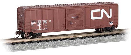 Bachmann 19663 N Scale ACF 50'6" Outside-Braced Sliding-Door Boxcar - Ready to Run - Silver Series -- Canadian National