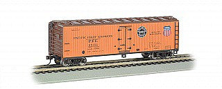 Bachmann 19852 N Scale 40' Wood Reefer - Ready to Run -- Pacific Fruit Express (orange, black; SP & UP Color Logos)