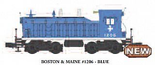 Bachmann 21650 O Scale EMD NW2 - Conventional 3-Rail w/True Blast Plus(R) Horn & Bell -- Boston & Maine #1206 (blue)