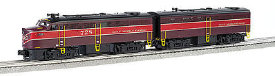 Bachmann 23203 O Scale Alco FA1 (Powered)-FB1 (Unpowered) Set - Conventional 3-Rail - Williams(TM) -- Gulf, Mobile & Ohio #728A, 84B
