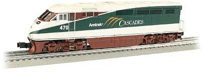 Bachmann 23403 O Scale EMD F59PHI - 3-Rail w/True Blast Plus(R) Sound - Williams -- Amtrak #470 (Cascades, copper, green, white)