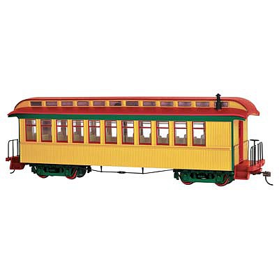 Bachmann 26203 On30 Scale Wood Coach/Observation - Ready to Run - Spectrum(R) -- Painted, Unlettered (yellow, red, green)