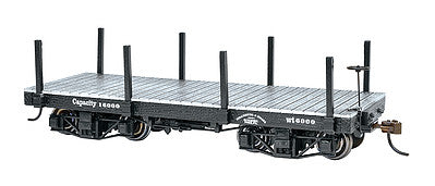 Bachmann 26512 On30 Scale 18' Wood Flatcar - Spectrum(R) -- Data Only (black) pkg(2)