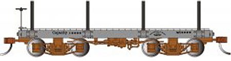 Bachmann 26513 On30 Scale 18' Wood Flatcar - Spectrum(R) -- Data Only (gray) pkg(2)