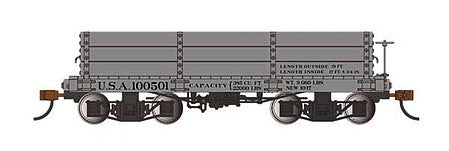 Bachmann 26532 On30 Scale 18' Wood Low-Side Gondola 2-Pack - Spectrum(R) -- U.S.A. #100501, 100705 (gray)