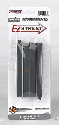 Bachmann 266 O Scale E-Z Street Track for Operating Vehicles & Trolleys -- 5" 12.7cm Straight pkg(4)