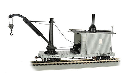 Bachmann 26901 On30 Scale Wood Derrick (Crane) - Ready to Run -- Maintenance-of-Way 010X (gray)