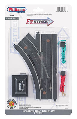 Bachmann 273 O Scale Track for Operating Vehicles & Trolleys - E-Z Street(R) -- 21" Diameter Remote Turnout Left Hand