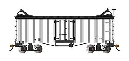 Bachmann 27496 On30 Scale Wood Reefer - Ready to Run -- Data Only (white, black)