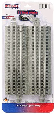 Bachmann 280 O Scale 10" Straight 3-Rail E-Z Track(R) - Williams(TM) -- pkg(4)