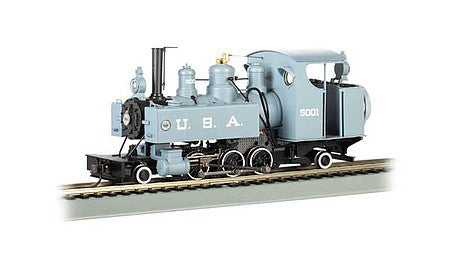 Bachmann 29501 On30 Scale Baldwin Class 10 Trench Engine 2-6-2T - WowSound(R) and DCC - Spectrum -- U.S.A. #5001 (Builders Photo Version; gray, black; White Lettering)