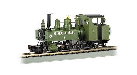 Bachmann 29504 On30 Scale Baldwin Class 10 Trench Engine 2-6-2T - WowSound(R) and DCC - Spectrum -- U.S. Quartermaster Corps #1 (olive, black)