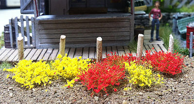 Bachmann 31034 All Scale Grass Tufts - SceneScapes(R) -- Yellow, Red 1/4" .6cm Tall Fibers pkg(100)