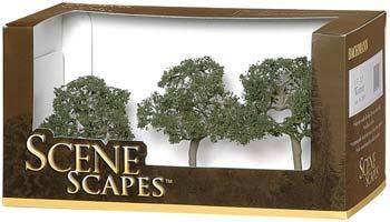 Bachmann 32007 HO Scale Walnut Trees - SceneScapes(TM) -- 2-1/2 to 3-1/2" 6.4 to 8.9cm pkg(3)