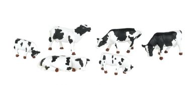 Bachmann 33103 HO Scenescapes Cows Black/White (6)