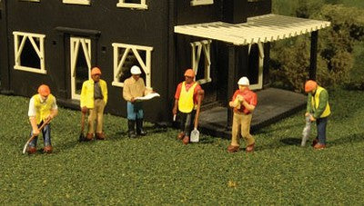 Bachmann 33116 HO Scale Civil Engineers - SceneScapes(TM) -- pkg(6)