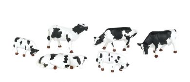 Bachmann 33153 O Scenescapes Cows Black/White (6)