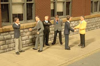 Bachmann 33162 O Scale Businessmen - SceneScapes(TM) -- pkg(6)