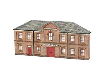 Bachmann 35056 N Scale Merchant's Hall False-Front Building -- Assembled - 4-3/4 x 1/2 x 2-3/8" 12.1 x 1.3 x 6cm
