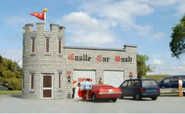 Bachmann 35210 HO Castle Car Wash (Built-Up Resin) (D)