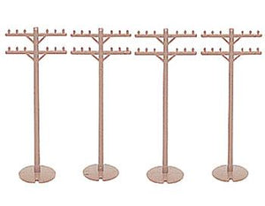 Bachmann 42102 HO Scale Telephone Poles pkg(12)