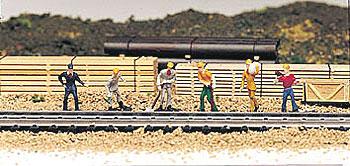 Bachmann 42341 HO Scale Railroad Personnel -- Train Work Crew pkg(6)