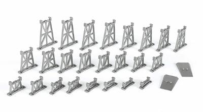 Bachmann 42523 N Scale 26-Piece Graduated Trestle Set