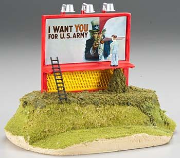 Bachmann 42604 O Scale Williams(TM) Operating Billboard -- Uncle Sam Wants You For U.S. Army