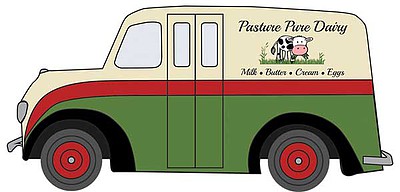 Bachmann 42738 O Scale Operating Delivery Van - 3-Rail - Williams E-Z Street(R) -- Pasture Pure Dairy