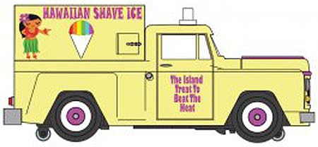 Bachmann 42746 O Scale Operating Food Truck - E-Z Streets(R) -- Hawaiian Shave Ice