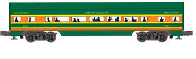 Bachmann 43053 O Scale Williams(TM) by Bachmann, Aluminum Streamliner 4-Car Passenger Set (60') -- Great Northern (Baggage, Pullman, Vista-Dome & Observation Cars)