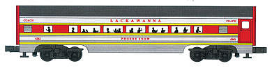 Bachmann 43065 O Scale Williams(TM) by Bachmann, Aluminum Streamliner 4-Car Passenger Set (60') -- Lackawanna (Baggage, Pullman, Vista-Dome & Observation Cars)