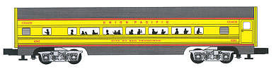 Bachmann 43069 O Scale Williams(TM) by Bachmann, Aluminum Streamliner 4-Car Passenger Set (60') -- Union Pacific (Baggage, Pullman, Vista-Dome & Observation Cars)