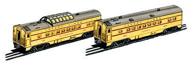 Bachmann 43247 O Scale Williams(TM) by Bachmann, Golden Memories(R) O-27 Streamliner Passenger Add-On -- Union Pacific (Anniversary); Includes 2 Cars with both Vista-Dome & Coach Roof