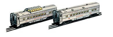Bachmann 43248 O Scale Williams(TM) by Bachmann, Golden Memories(R) O-27 Streamliner Passenger Add-On -- Texas Special; Includes: 2 Cars with both Vista-Dome & Coach Roofs