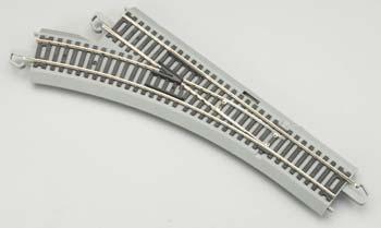 Bachmann 44130 HO Scale Decoder-Equipped Nickel Silver E-Z Track(R) Turnout -- Left-Hand