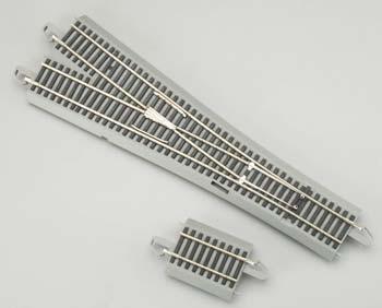 Bachmann 44133 HO Scale Decoder-Equipped Nickel Silver Turnout - E-Z Track(R) -- #5 Right Hand