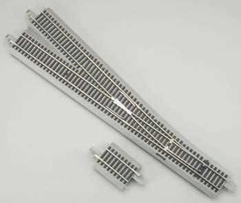 Bachmann 44135 HO Scale Decoder-Equipped Nickel-Silver Turnout - E-Z Track(R) -- #6 Left Hand