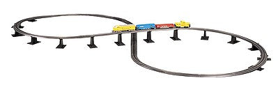 Bachmann 44475 HO Scale Over and Under Figure 8 Track Pack with Pier Set - Steel Alloy E-Z Track(R) -- Set-Up Size: 78 x 36" 198 x 91.4cm